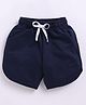 Kidcity Cotton Loopknit Solid Shorts - Navy Blue