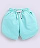 Kidcity Cotton Loopknit Solid Shorts - Aqua Blue