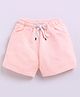 Kidcity Cotton Loopknit Solid Shorts - Light Peach