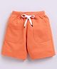 Kidcity Cotton Loopknit Solid Shorts - Orange