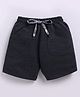 Kidcity Cotton Loopknit Solid Shorts - Black