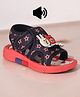 Lil Lollipop Bunny Applique Detailed Velcro Closure Musical Sandals - Navy Blue
