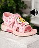 Lil Lollipop Bunny Applique Detailed Velcro Closure Musical Sandals - Pink