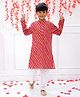 KID1 Cotton Full Sleeves Bandhani & Leheriya Printed Kurta Pyjama Set - Red