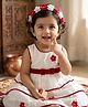 Aye Candy Floral Applique Detailed Hair Band - Red & White