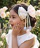 Aye Candy Bow Designed Alligator Clip - White & Pink