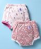 Ben Benny Interlock Knit Waterproof Cotton Laminated Padded Briefs with Animal & Floral Print Pack of 2 - Pink