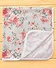Ben Benny 100% Cotton Interlock Knit Wrapper with Floral Print L 76 x B 76 cm - Grey & Pink