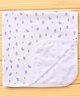 Ben Benny 100% Cotton Interlock Knit Wrapper with Floral Print L 76 x B 76 cm - White