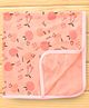 Ben Benny 100% Cotton Interlock Knit Wrapper with Peach Print L 76 x B 76 cm - Peach