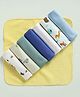 Ben Benny 100% Cotton Interlock Knit Hand & Face Towels With Animal Print Pack Of 8  L 29 x B 27 cm - Multicolour