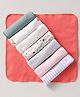 Ben Benny Terry 100% Cotton Knit Wash Cloths with Vegetables Print Pack of 8 L 21.5 x B 21.5 cm - Multicolor