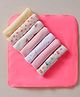 Ben Benny Terry 100% Cotton Knit Wash Cloths with Heart Print Pack of 8 L 21.5 x B 21.5 cm - Multicolor