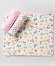 Ben Benny Terry Cotton Knit Super Absorbent Hand & Face Towels with Dotted Design Animal Print & Solid Pack of 3 L 26.5 x B 26 cm - Pink & White