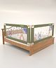 BAYBEE Baby Bed Rail Guard for Baby Toddlers Safety, Portable Kids Bed Rail Safeguard Fence with Adjustable Height | Foldable Single Side Bed Protector for Newborn Baby (Pack of 2, Dark Green, 180x80cm)