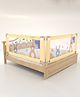 BAYBEE Baby Bed Rail Guard for Baby Toddlers Safety, Portable Kids Bed Rail Safeguard Fence with Adjustable Height | Foldable Single Side Bed Protector for Newborn Baby (Pack of 2, Beige, 200x80cm)