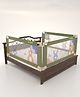 BAYBEE Baby Bed Rail Guard for Baby Toddlers Safety, Portable Kids Bed Rail Safeguard Fence with Adjustable Height | Foldable Single Side Bed Protector for Newborn Baby (Pack of 3, Dark Green, 180x80cm)