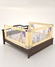 BAYBEE Baby Bed Rail Guard for Baby Toddlers Safety, Portable Kids Bed Rail Safeguard Fence with Adjustable Height | Foldable Single Side Bed Protector for Newborn Baby (Pack of 3, Beige, 180x80cm)