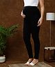 MomToBe Women Cotton Solid Maternity Leggings - Black