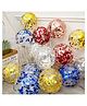 Bubble Trouble Transparent Balloons Bouquet Combo with Re Filled Confetti & Ribbons Multicolor - Pack of 20