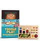 Clapstore Toys Montessori Toggle Play Busy Board with LED Light, Wooden Sensory Activity Board for Toddlers & Kids 1-6 Years, Hand-Eye Coordination & Brain Development for Boys & Girls