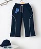 PURPLE UNITED KIDS Cotton Typography Printed Flared Pant - Navy Blue