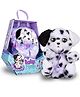 Baby Paws Dalmatian Soft Toy with Swaddle Bag & Music Black & White - Height 21.5 cm