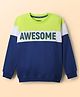 Pine Kids Cotton Knit Full Sleeves Sweatshirt With Awesome Print & Cut & Sew Design - Multicolor