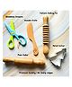 Lattooland 5-Piece Wooden Dough Tools Set for Kids | Montessori-Inspired Clay & Playdough Tools |Pretend Play |  Child-Sized Sensory Play Kit for Boys & Girls