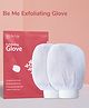 BE ME Exfoliating Scrub Glove| Loofah For Men & Women| Removes Dead Skin & Impurities - White (Pack of 2)
