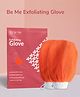BE ME Exfoliating Scrub Glove| Loofah For Men & Women| Removes Dead Skin & Impurities - Tangerine (Pack of 2)