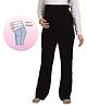 UZAZI Knit Solid Stretchable Maternity Trousers With Over Belly Foldable Support Band - Black