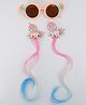 Babyhug Free Size Hair Clips & Sunglasses Combo Set With Unicorn Applique - Pink