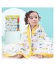 Fabrify Pure Organic Cotton 6 Layer Muslin Blanket for Baby | Ultra-Soft Swaddling Towel for Newborns and Toddlers (Random Design),(1 Nos) Multicolor