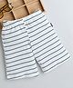 BABY NATION Cotton Striped Shorts - White