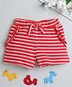 BABY NATION Cotton Striped Shorts - Red