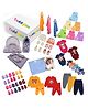 Toddylon 56 in 1 Newborn Baby Products All Cotton Gift Packs Essential Items Combo | Baby Bed | Clothing Set | Baby Grooming | Infants Kit (0-6 Months) Grey