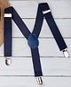 Arendelle Solid Clip On Suspenders - Dark Blue
