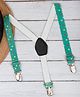 Arendelle Stars Detailed Clip On Suspenders - Green