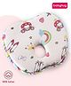 Babyhug Memory Foam Head Shaping Baby Pillow Transport Print - Beige| Prevents Flat-Head Syndrome| Firm| Neck and Shoulder Support| Soft Breathable Fabric| Washable| Travel Friendly| 0 to 6 Month