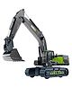 YAMAMA Die-cast Metal Excavator Construction Vehicle Friction Powered Toys For Kids With All Moving Parts Kids Development Toys - Multicolor