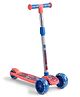 Babyhug 3 Wheel Foldable Kids Scooter With LED Light 4 Level Height Adjustment - Orange & Blue