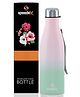 SPEEDEX Crystal Stainless Steel 1 Liter Water Bottle for Men, Woman and Kids (1000 ml, Dual Pink Green)