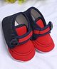 Coco Candy Colour Blocked Velcro Closure Booties - Red