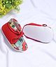 Coco Candy Floral Designed Lace Up Booties - Red