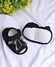 Coco Candy Butterfly Applique Detailed Velcro Closure Booties - Black