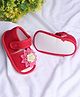 Coco Candy Floral Applique   Detailed & Pearl Embellished With Velcro Closure Sandals - Dark Pink