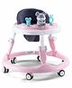 Round Baby Walker WIth Musical Toy Tray - Pink| Adjustable Height| 360° Swivel Wheels| Detachable Toy Bar| Toys 6 to 24 Months Boys and Girls| Activity Gift