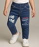 Mark & Mia Full Length Denim Jeans with Dino Graphics - Navy Blue