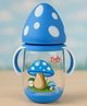 Badal Kidz BPA Free Baby Mushroom Sipper Cup with Silicone Nipple Sippy Cup with Soft Silicone Spout Soft Silicone Nipple Sipper Cup with Handle - Blue